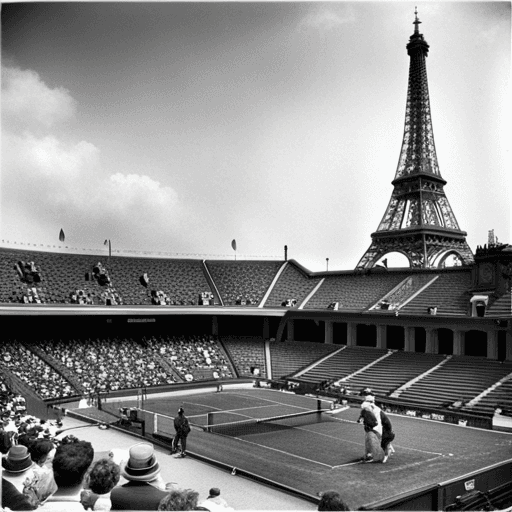 sunny tennis in Paris