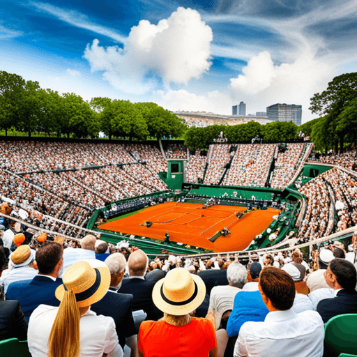 sunny tennis in Paris